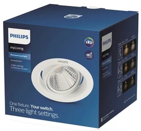 Philips 8718696173800 Zapustené svietidlo Pomeron LED 5W, 350lm, 4000K, biela
