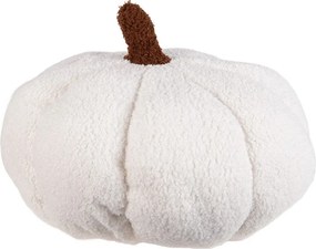 Biela textilná dekorácia tekvice Pillo Pumpkin M - Ø 30*18 cm