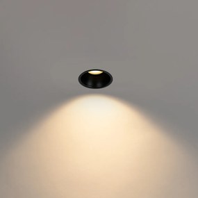 Sada 12 čiernych zabudovaných bodových svetiel GU10 50 mm IP44 - Dept