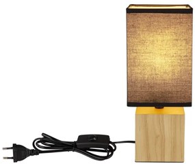 Globo 21628B - Stolná lampa VALENTINO 1xE27/7W/230V čierna/hnedá