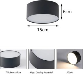 BRILAGI - LED Vonkajšie stropné svietidlo FORIS LED/20W/230V pr. 15 cm čierne IP44