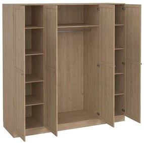 Šatníková skriňa v dekore duba v prírodnej farbe 195,5x200 cm Billund – Tvilum