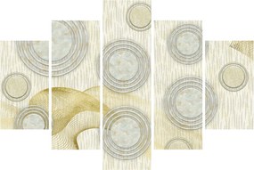 Obraz - Abstrakcia, mramorové kruhy (150x105 cm)