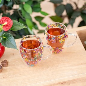 4Home Termo pohár Flowers Hot&Cool 350 ml, 2 ks