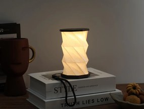 Biela/sivá prenosná svetelná dekorácia na USB ø 8 cm Twist – Gingko