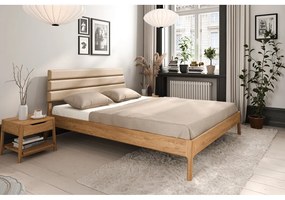 Dvojlôžková posteľ z dubového dreva v prírodnej farbe 160x200 cm Twig – The Beds