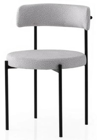 Súprava jedálenských stoličiek Gini Light Grey and Black, 2 ks