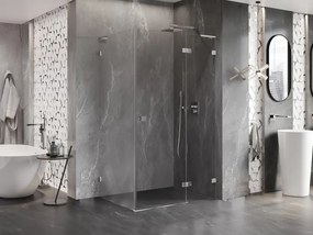 Mexen Lunar L, 1-krídlový sprchový kút, pravý, 85 x 80 cm, 8mm číre sklo, chrómový profil, 834L-085-080-01-00-P