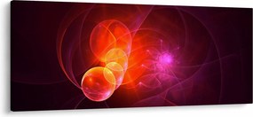 Moderný obraz ružovej abstrakcie (120x50 cm)