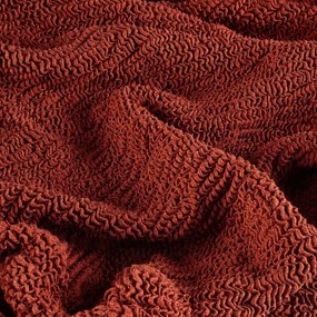 Bielastické poťahy COSTINA medená sedačka s otomanom vpravo (š. 170 - 300 cm)