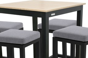 Doppler EXPERT WOOD, svetlý antracit, barové stoličky, 4+1