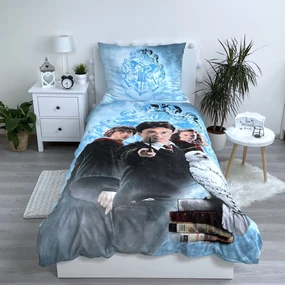 Detské obliečky z mikrovlákna HARRY POTTER HP217 modré Rozmer obliečky: 70 x 90 cm | 140 x 200 cm