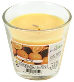 Vonná sviečka v skle ORANGE 7,5 cm oranžová