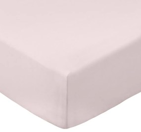 Ružová napínacia plachta z bavlneného perkálu 90x190 cm Cotton Percale – Bianca