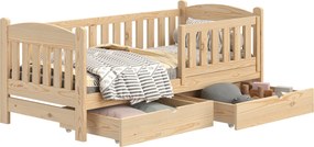 Detská posteľ Alvins 90x180 so zásuvkami - borovica