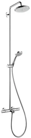 Hansgrohe Croma 220, sprchový set Showerpipe s termostatom, 220 mm, 1 prúd, chrómová, HAN-27223000