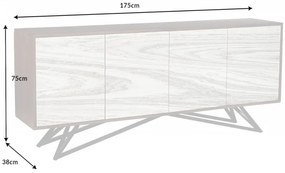 Príborník Mountain Soul 175cm Prírodný kameň biely