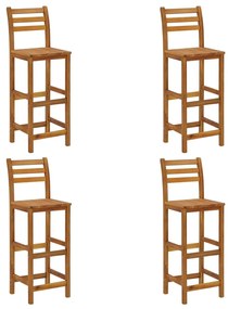 Barové stoličky 4 ks, akáciový masív