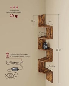 Rohová polica s LED osvetlením LBC630K01