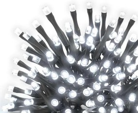 LED vianočný vonkajší svetelný reťazec 100×LED/15 m IP44 studená biela