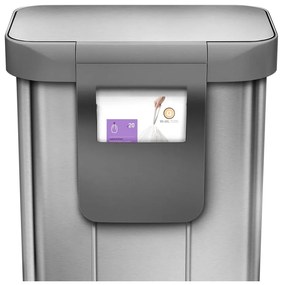 Pedálový oceľový odpadkový kôš 55 l - simplehuman