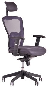 Kancelárska stolička na kolieskach Office Pro DIKE SP – s podrúčkami a opierkou hlavy Antracit DK 15