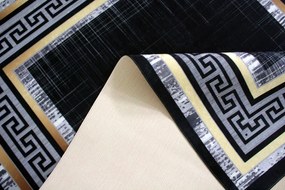 BE Koberec Porte 2228 BLACK GOLD – čierny obdĺžnikový Rozmer: 160x220 cm