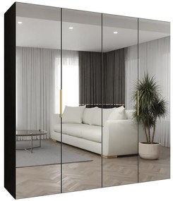 Skriňa Marbella III 200 čierna/zlatá