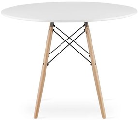 Jedálenský stôl 100 cm biely