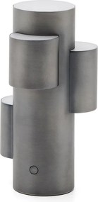 Čierna kovová LED stolová lampa so stmievačom (výška 26,5 cm) Adrina – Kave Home