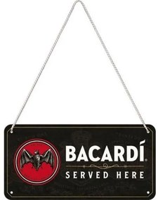 Plechová ceduľa Bacardi - Served Here, ( x  cm)