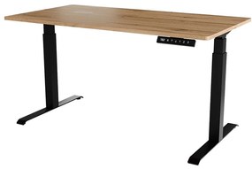 Elektrický výškovo nastaviteľný PC stôl Fega Long 150 (dub wotan + čierna) . Vlastná spoľahlivá doprava až k Vám domov. 1103356