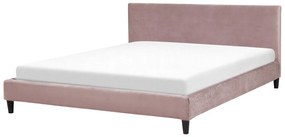 Zamatová posteľ 180 x 200 cm ružová FITOU Beliani