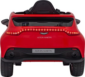 Ramiz Elektrické autíčko Aston Martin DBX pre deti červené + diaľkové ovládanie + EVA kolesá + pásy + plynulý štart + audio LED