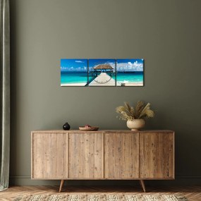 Obraz - Mólo (s hodinami) (90x30 cm)