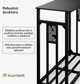 Blumfeldt Valdivian sklad dreva, 1,5 ložného metra, stabilný, oceľ, kryt proti dažďu, taška na prenášanie