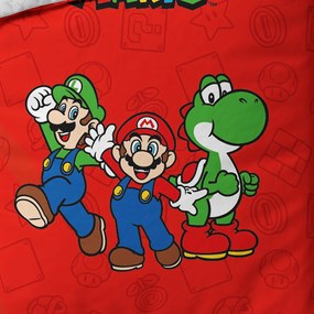 TipTrade Bavlnené obliečky 140x200 + 70x90 cm - Super Mario Luigi a Yoshi