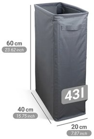 WENKO 71299800 - Kôš na bielizeň SLIM 20x60 cm antracit