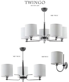 Jupiter 1408 - TW 5 G - Luster na tyči TWINGO 5xE27/60W/230V