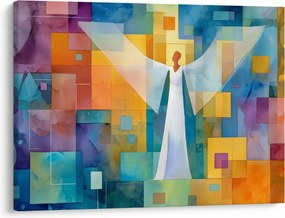 Obraz - Geometrický anjel (70x50 cm)