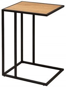 Slim Line príručný stolík čierny/hnedý 45 cm