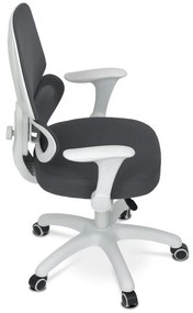 Detská pracovná stolička NANDU — sieť / látka, tmavo sivá