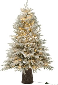 Vianočný zasnežený stromček s 600 LED svetielkami na podstavci Snowy – 110*110*150 cm