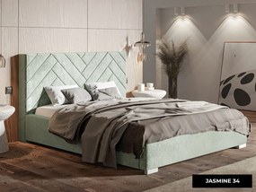 PROXIMA.store - Luxusná manželská posteľ OPAL ROZMER: 160 x 200 cm, FARBA NÔH: chrómová