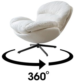 OTOČNÉ KRESLO CARLO BIELE 360°