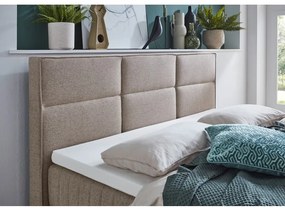 Béžová boxspring posteľ s úložným priestorom 160x200 cm Tambo – Meise Möbel