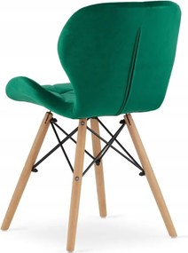 Jedálenská zostava TODI 80cm okrúhly stolový set biely a 2 stoličky LAGO zelené + 2 stoličky LAGO zelené ZADARMO