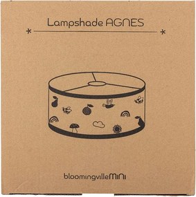 Biele/hnedé detské tienidlo s textilným tienidlom ø 34 cm Agnes – Bloomingville Mini
