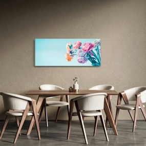 Obraz - Kvety vo váze (120x50 cm)