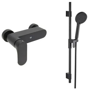 Sprchová batéria SAT Fusion so sprchovacím setom 150 mm čierna matná SATBSFU268CPCSET, 1 ks